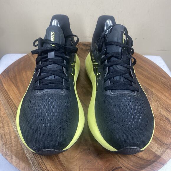 ASICS GT 2000-12 Black Glow Yellow Mens Size 9.5 Green Running Shoes 1011B691 - Picture 4 of 13